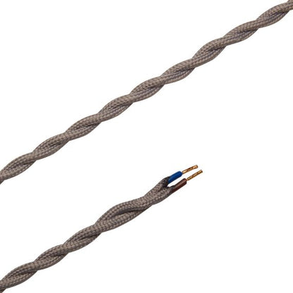 Cable torsadé gris 2 mètres 2 x 0,75mm2