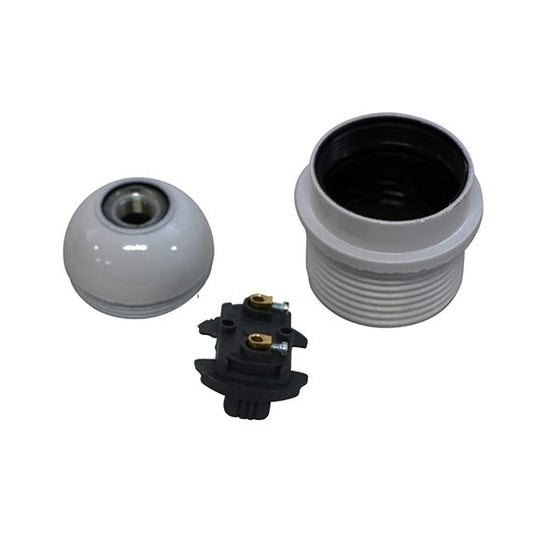 Douille E27 Filetee Avec Portee Argent