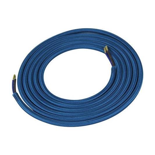Câble text. rond 2 x 0.75mm² L.2m bleu canard
