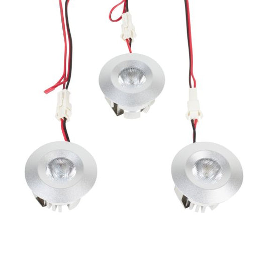 Messa - Spots encastrés 3x1W 3000K 3x95lm IP44 Silver