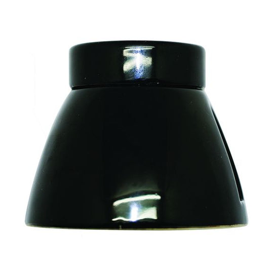Applique porcelaine E27 conique noir