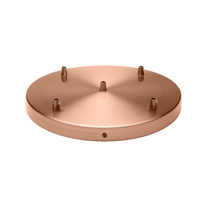 Plafonnier Acier D.300mm Cuivre 5 Sorties + Arrêts Pour Câbles D.6mm EAN 3125461875749