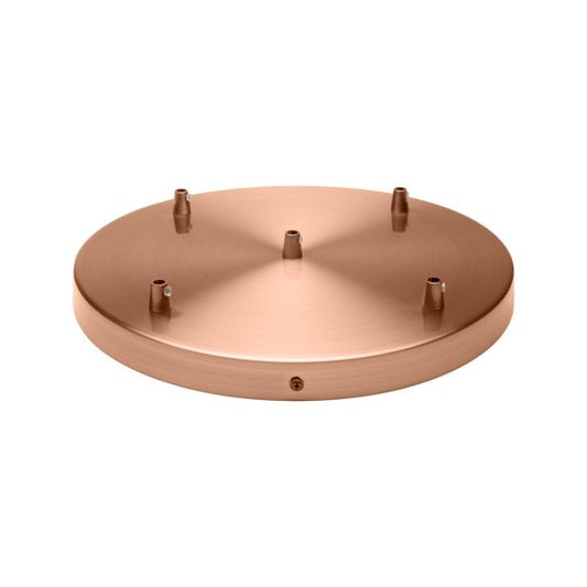 Plafonnier Acier D.300mm Cuivre 5 Sorties + Arrêts Pour Câbles D.6mm EAN 3125461875749