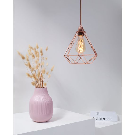 Douille Acier E27 Filetée avec Bague Cuivre Patiné