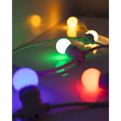 GS - LOT 5 SPHERIQUES LED IP44 E27 1W Couleurs panachées (Rouge/ Vert/ Jaune/ Bleu / Blanc Chaud)