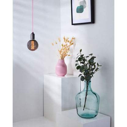 Câble Textile Rond 2x0,75mm2 Double Isolation Rose 2 Mètres