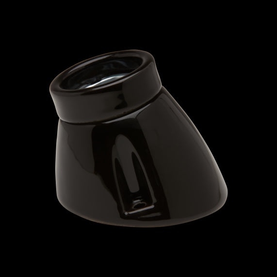 Applique porcelaine E27 conique incliné noir