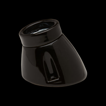 Applique porcelaine E27 conique incliné noir