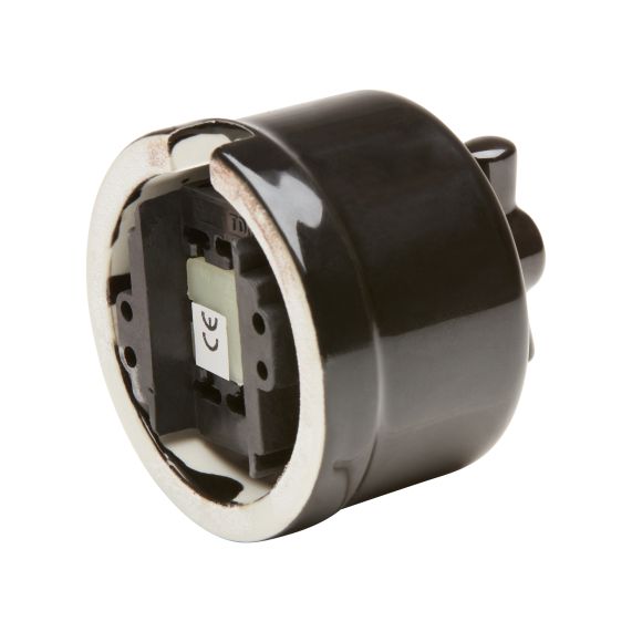 RETRO-INDUS switch porcelain surface mounted black
