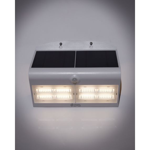 BUTTERFLY - Projecteur solaire LED blanc détecteur présence IP65 4000K 6,8W 800lm