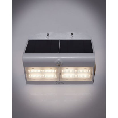 BUTTERFLY - Projecteur solaire LED blanc détecteur présence IP65 4000K 6,8W 800lm