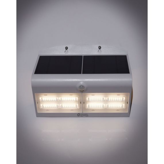 BUTTERFLY - Projecteur solaire LED blanc détecteur présence IP65 4000K 6,8W 800lm