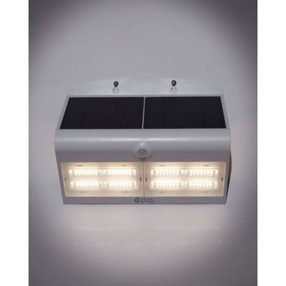 BUTTERFLY - Projecteur solaire LED blanc détecteur présence IP65 4000K 6,8W 800lm