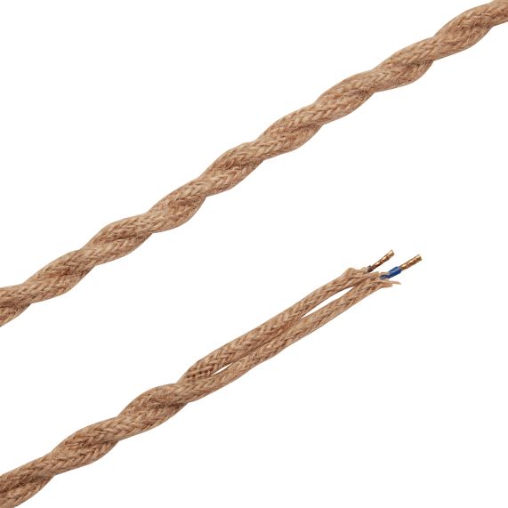 Câble en Chanvre 2x0,75mm ????8mm 2 Mètres