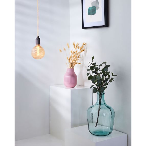 Globe G125 E27 strie ambre 3,5W 120lm 1800K dim