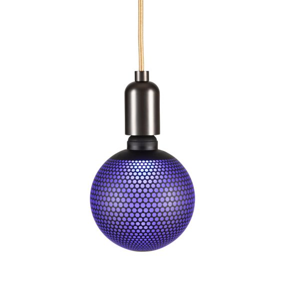 Globe G125 E27 Bleu Hexagone Graphique 3,5W 10lm Bleu dim