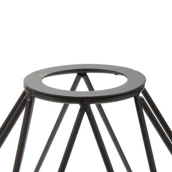 Abat-jour cage métal H.21cm noir