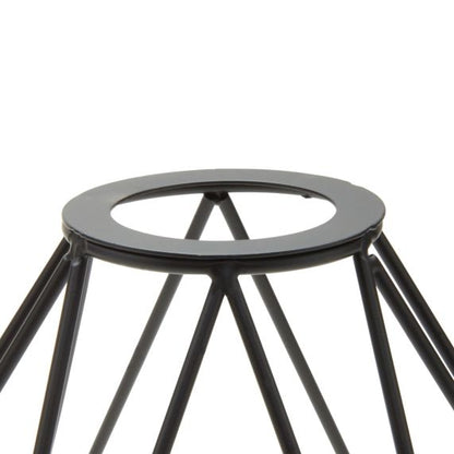 Abat-jour cage métal H.21cm noir