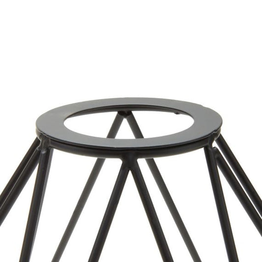 Abat-jour cage métal H.21cm noir