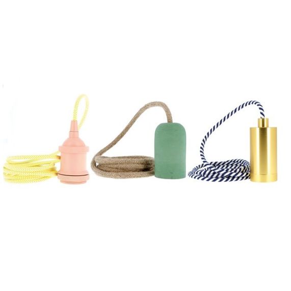 Douille E27 béton ø52mm H82mm vert céladon