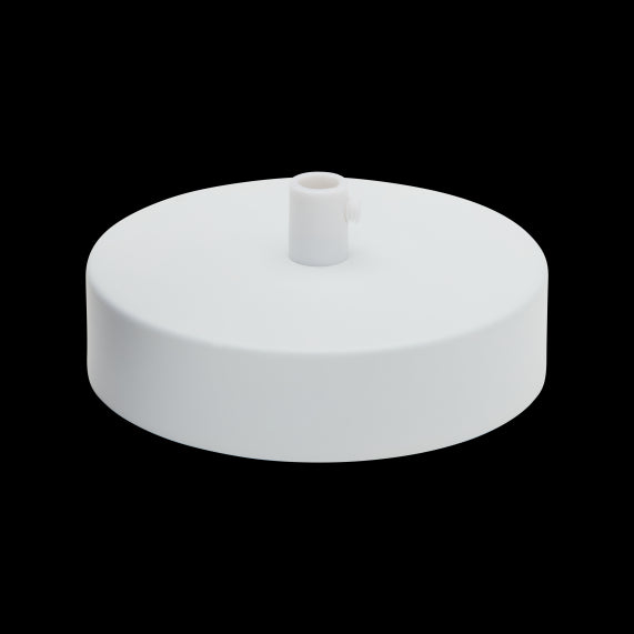 Plafonnier Acier D.100mm Blanc + Arrêt Pour Câble D.6mm
