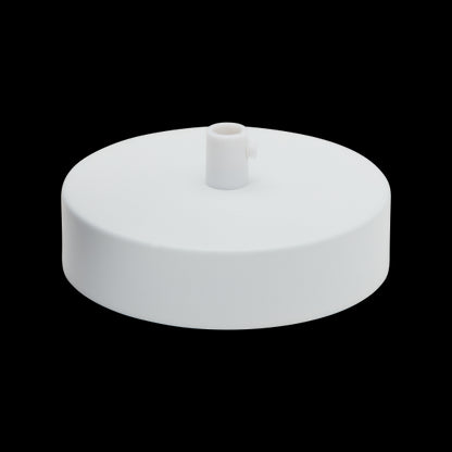 Plafonnier Acier D.100mm Blanc + Arrêt Pour Câble D.6mm