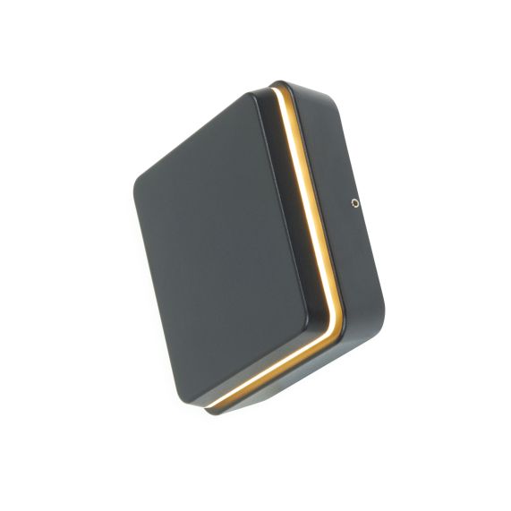 Elypte - Eclairage résidentiel 12,5W 3000K 600lm 140x140x48mm CLI IP54 carré Dark Black