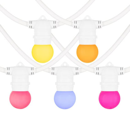 Paris Guinguette - LOT 5 SPHERIQUES LED IP44 E27 1W Couleurs panachées "POP"