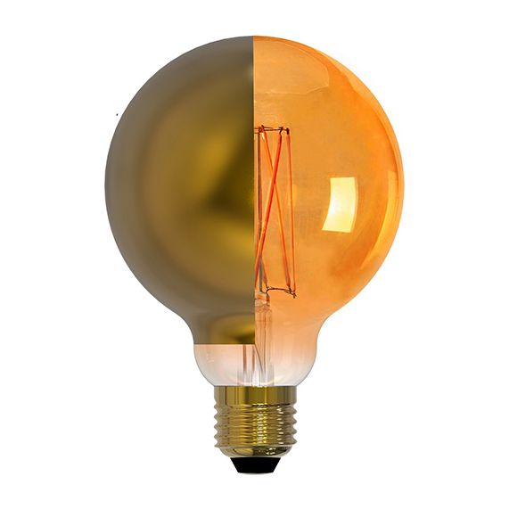 Globe D95 Filament LED Latéral Doré 8W E27 2700K 950Lm Dim.