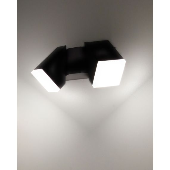 Elypte - Eclairage résidentiel 12,5W 3000K 700lm 65x91x220mm CLI IP54 carré Anthracite