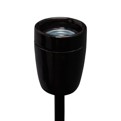 Suspension Rigide Pavillon Et Douille E27 Céramique Noire