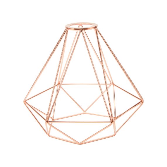 Abat-jour cage métal H.21cm cuivre