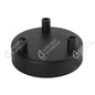Plafonnier Acier 3 sorties D100mm Noir+ arrêt de cable D7mm