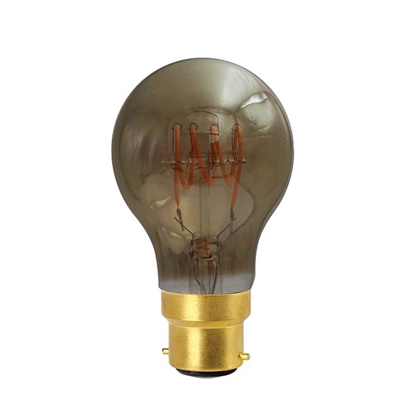 Standard A60 Filament LED 4 LOOPS 3W B22 2000K 160lm Dim. Smoky