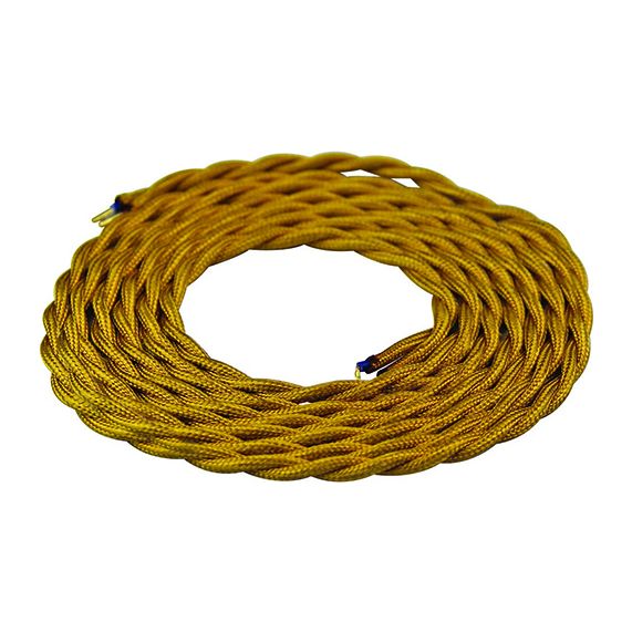 Cable torsadé Or 2 mètres 2 x 0,75mm2