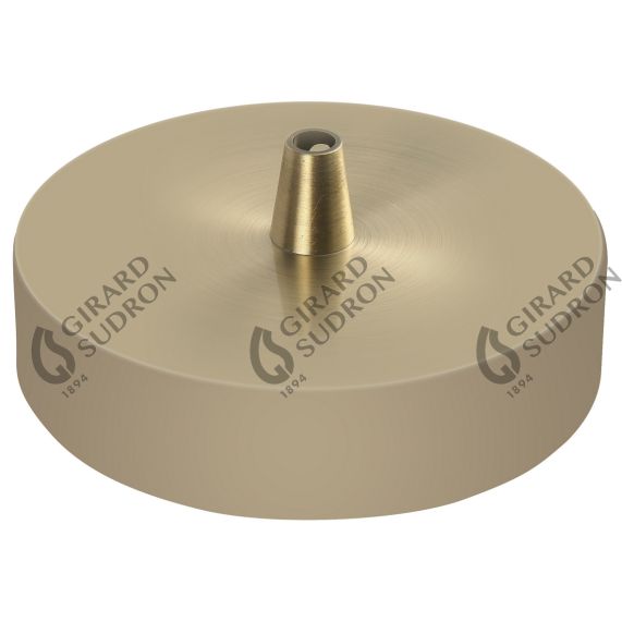 Plafonnier Acier 1 sortie D100mm bronze mat + arrêt de cable D7mm