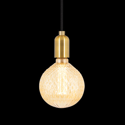 Globe G125 E27 strie ambre 3,5W 120lm 1800K dim