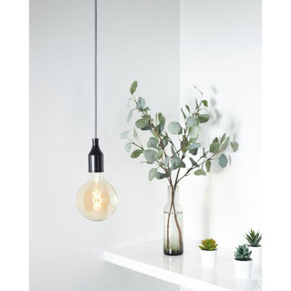 Douille Bouteille Acier E27 Noire