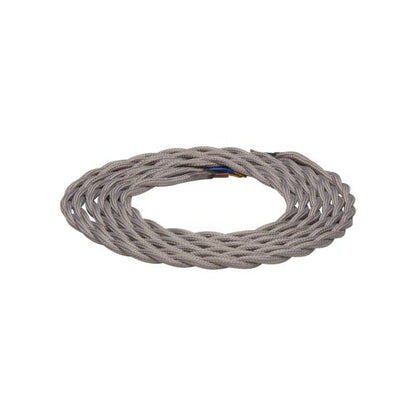 Cable torsadé gris 2 mètres 2 x 0,75mm2