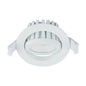 Cavell - Spot encastré inclinable LED IP 65 Ø86 x 75 enc.Ø75 10W 4000K 900lm 45° blanc