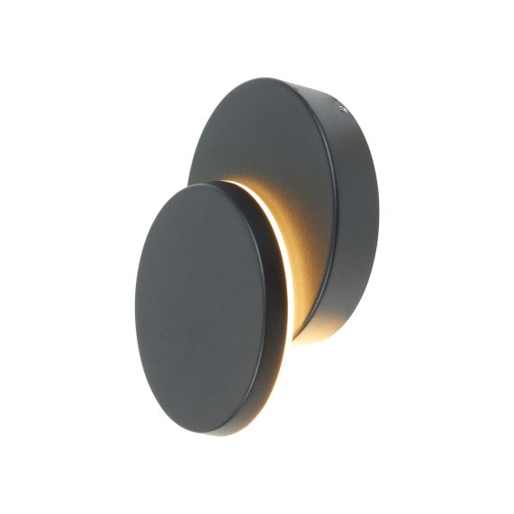 Elypte - Eclairage résidentiel 12,5W 3000K 600lm 140x140x48mm CLI IP54 rond Dark Black