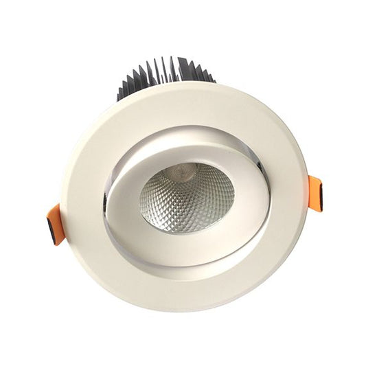 Cavell - Spot encastré inclinable LED Ø142x118 enc.Ø110 25W 4000K 2100lm 36° blanc
