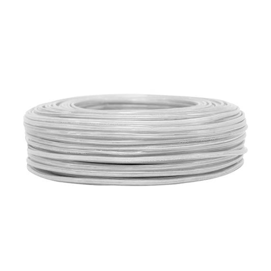 CABLE OVALE DBLE ISOL.2X0,5 BLANC (CR 100m)