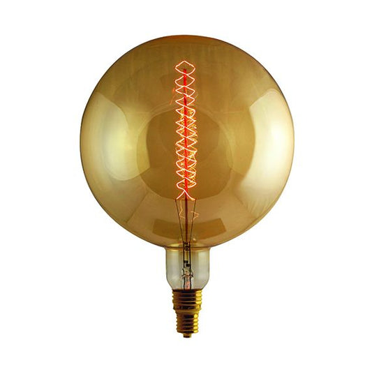 FS Lampe Filament Métallique Spiralé 40W E40 Ambrée G380