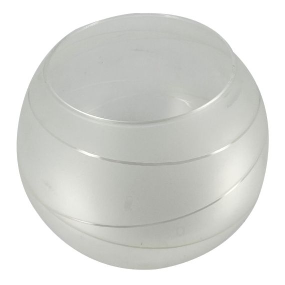 FS BOULE VERRE SATINÉ/RAYURES TRANSPARENTES DIAM 200 TR42