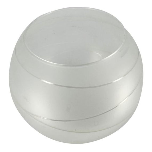 FS BOULE VERRE SATINÉ/RAYURES TRANSPARENTES DIAM 200 TR42
