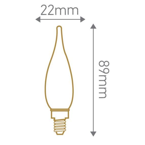 Flamme GS1 Filament LED 1W E14 2700K 100Lm Cl.