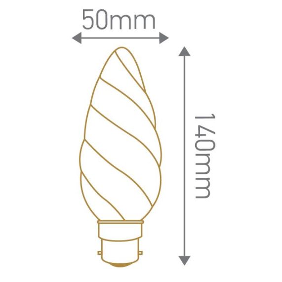 Flamme F15 Filament LED 4W B22 2700K 450Lm Sat. 3125467131979