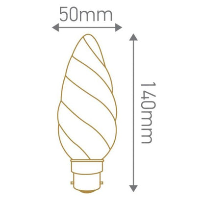 Flamme F15 Filament LED 4W B22 2700K 450Lm Sat. 3125467131979
