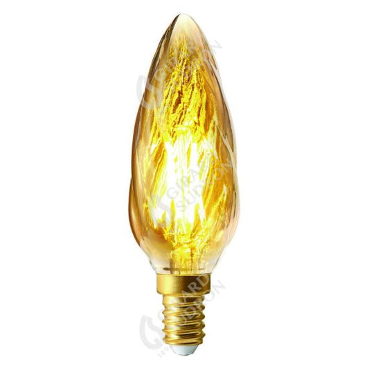 Flamme Torsadée F6 Filament Led 4W E14 2500K 280Lm Dim. Amb.
